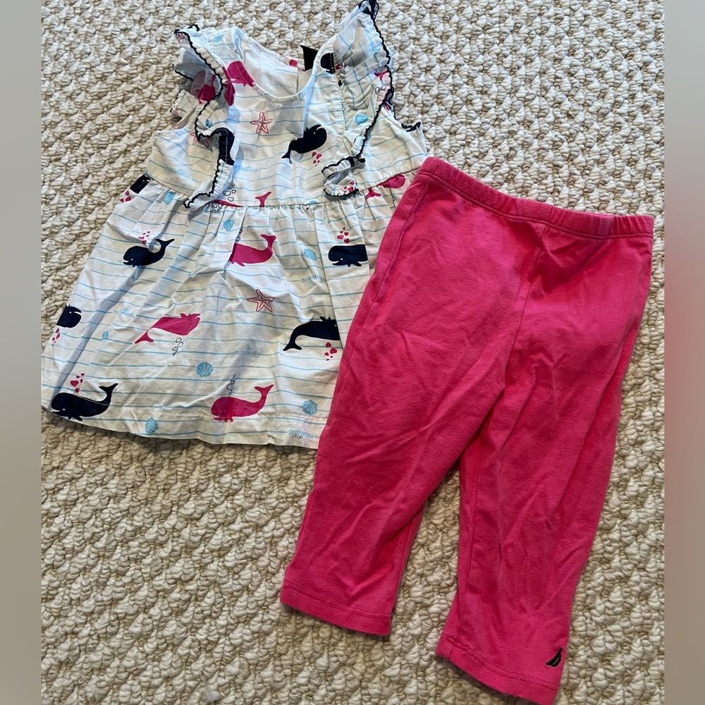 Nautica Kids whale outfit - size 24mos